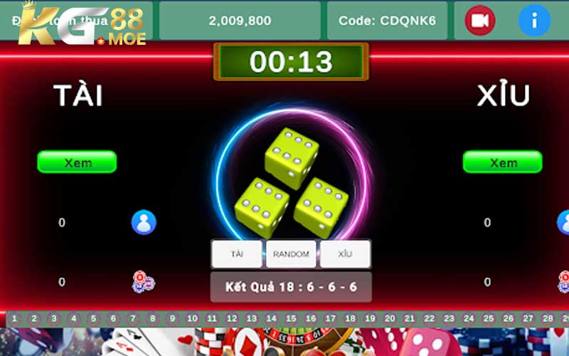 Game tài xỉu rút tiền mặt KG88 tỷ lệ trả thưởng cao
